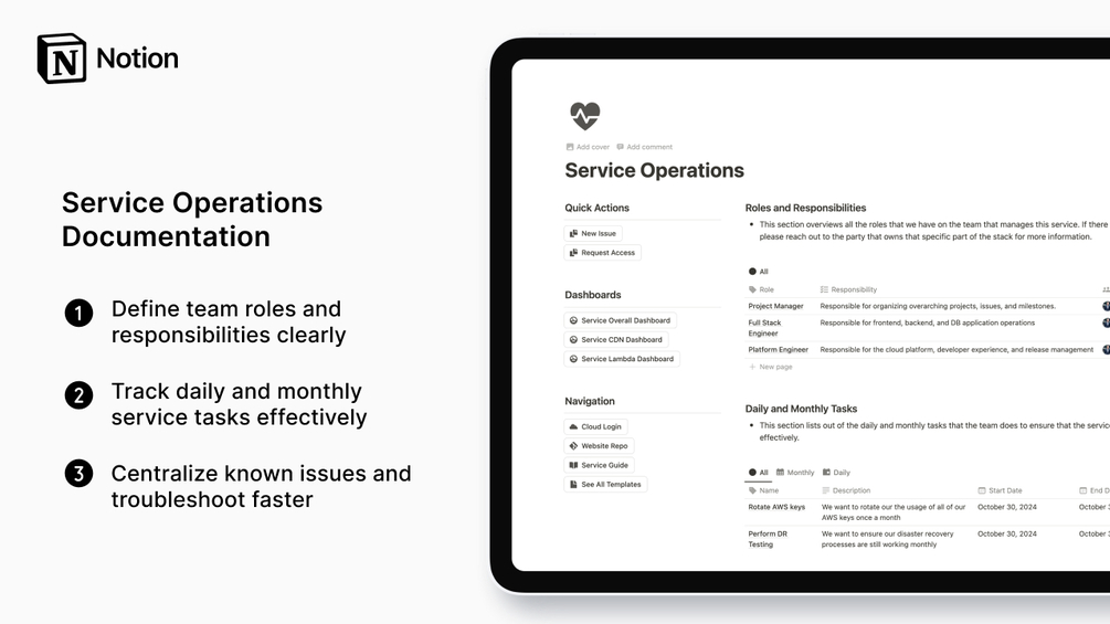 Service Operations Documentation