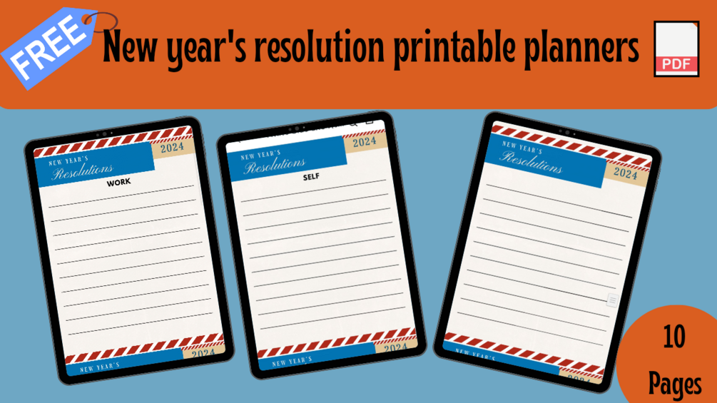 New Year, New You: 10-Page Printable Planner for Fulfilling Resolutions!