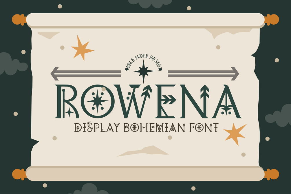 Rowena | Display Bohemian Font