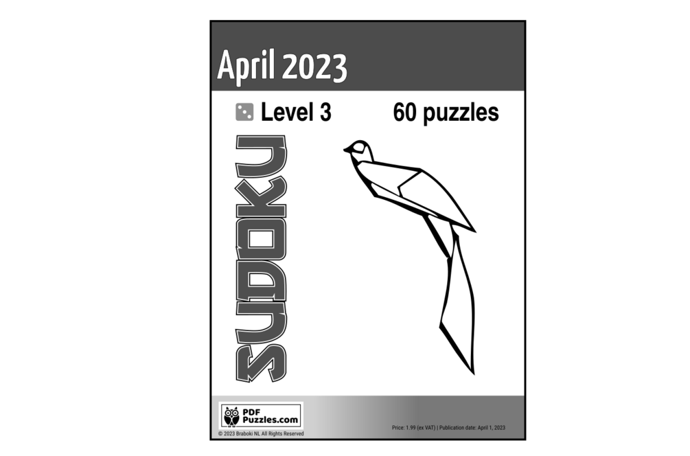 Sudoku level 3, April 2023