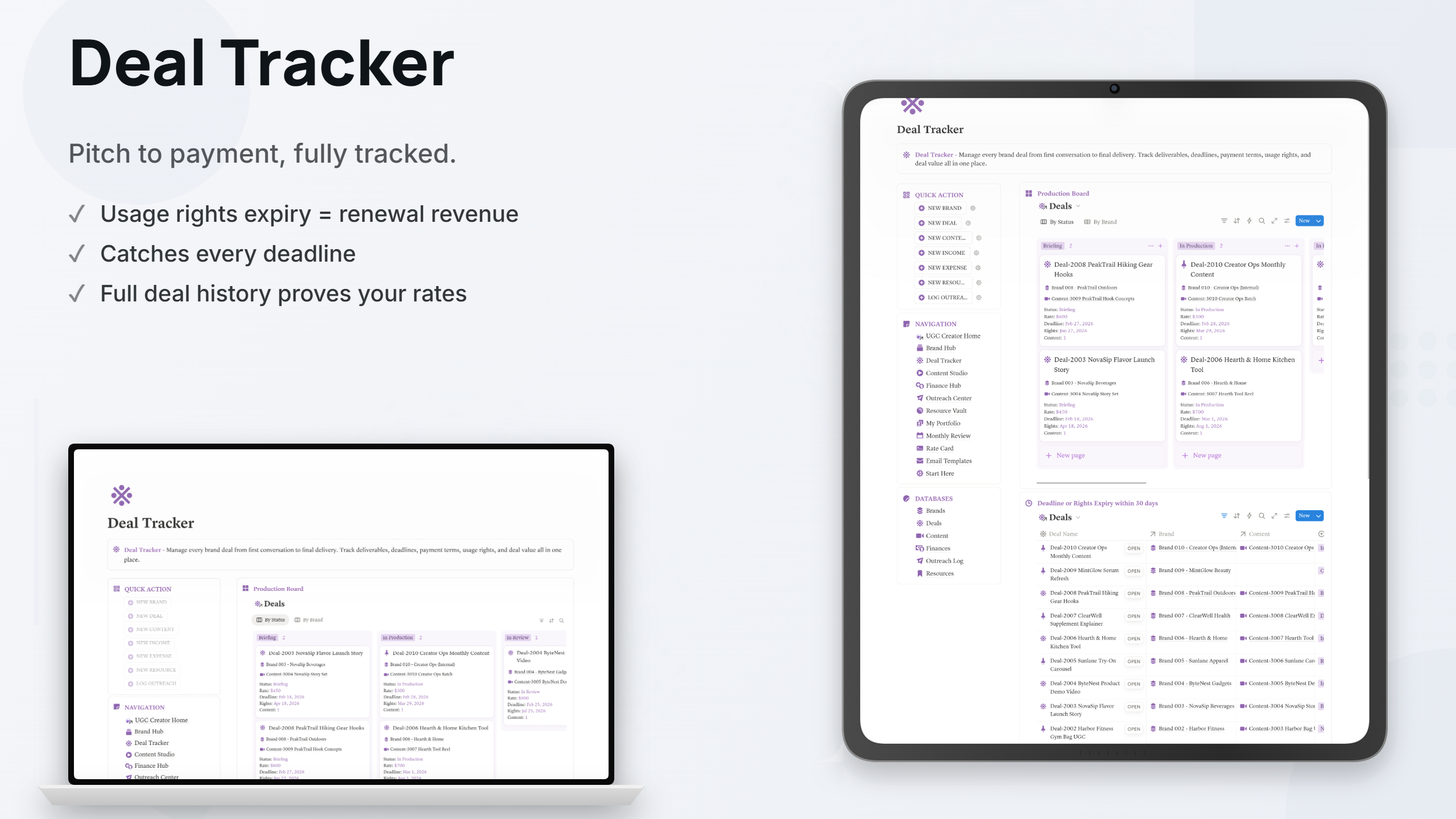 UGC Creator OS - Briefs, Brands & Invoicing - view 2
