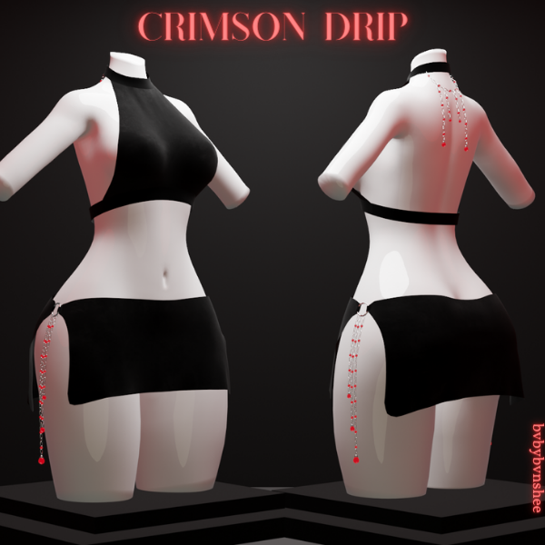Crimson Drip Two Piece