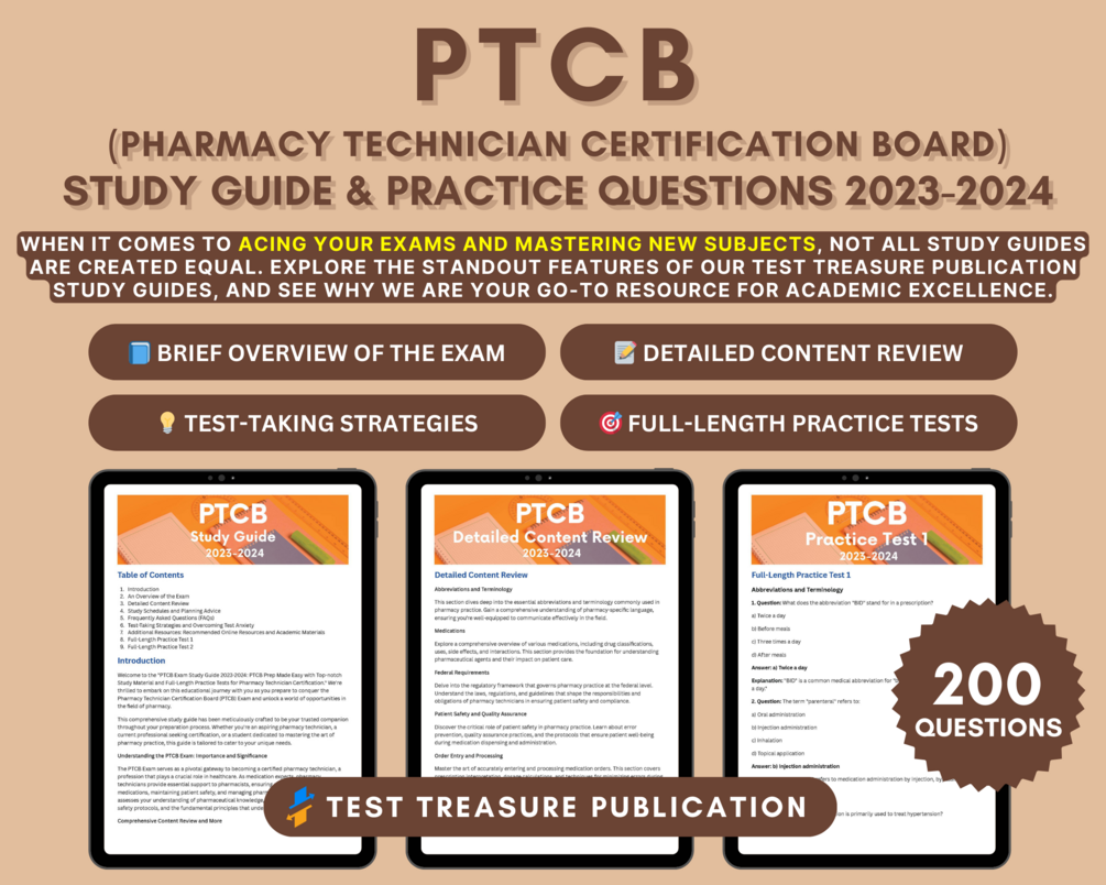 PTCB Study Guide 202324 Ultimate Guide to Pharmacy Technician