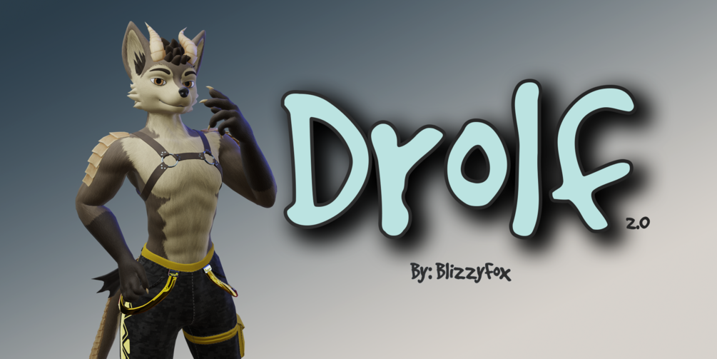 dragon wolf hybrid anthro