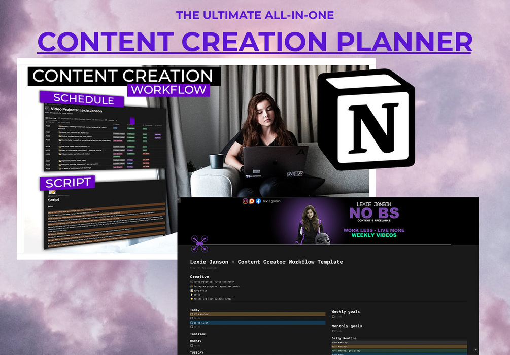 Content Creator & YouTuber - NOTION Template