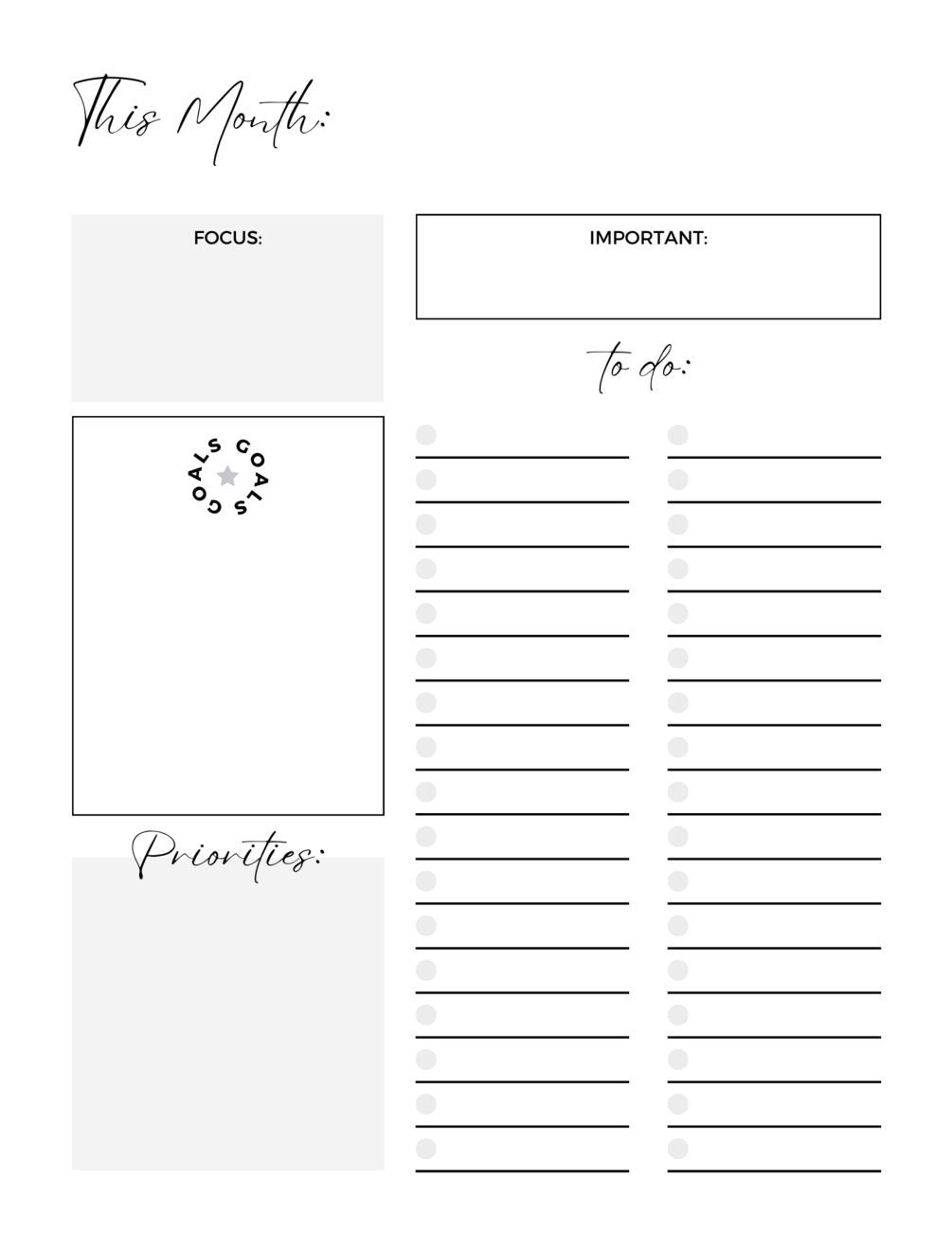 PLR 2024 Monthly Planner