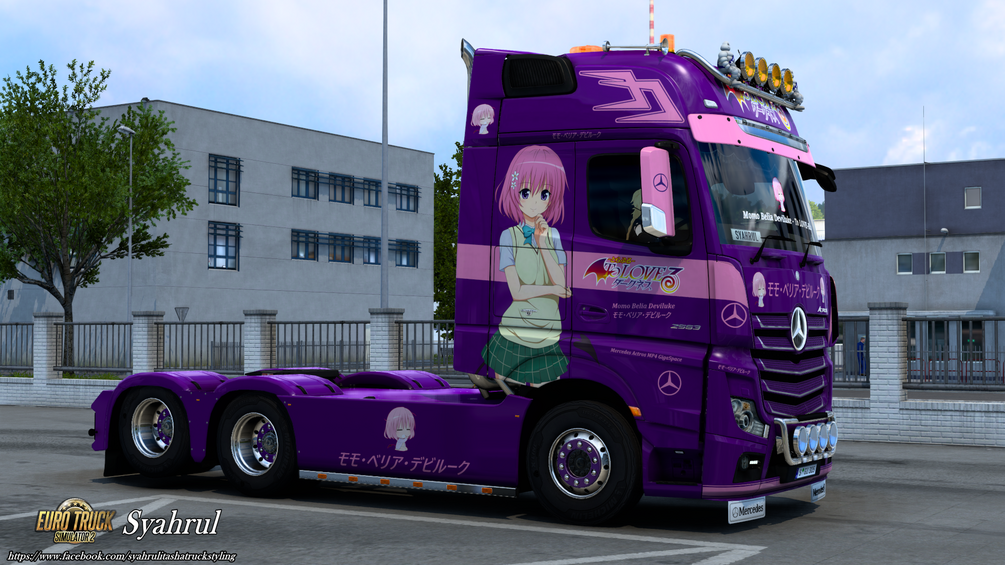 [ETS2] Mercedes Actros MP4 Momo Belia Deviluke | To LOVE|Ru Skin by Syahrul Itasha Truckstyling 痛トラック