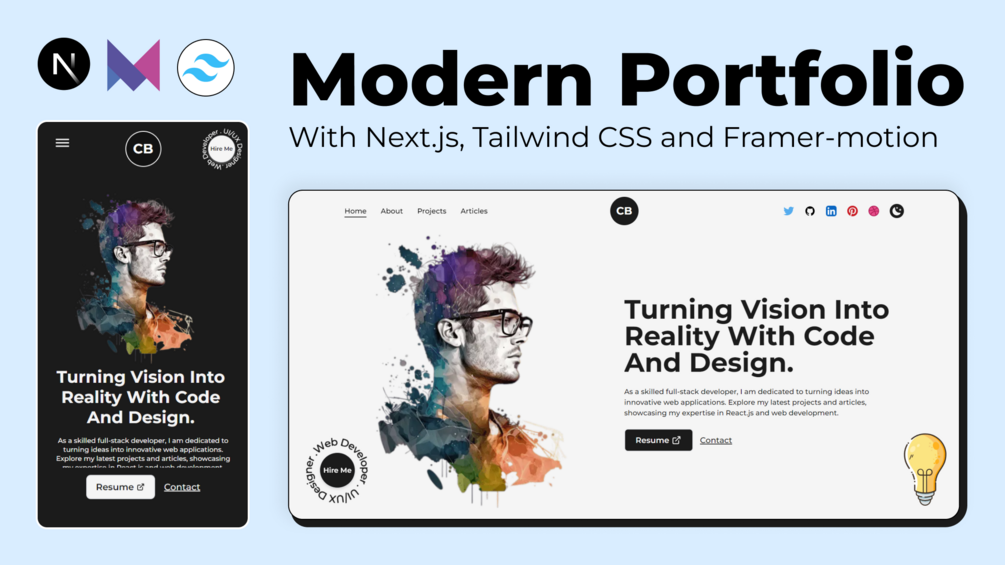 Next js Portfolio Website Template A Stunning Professional Portfolio 