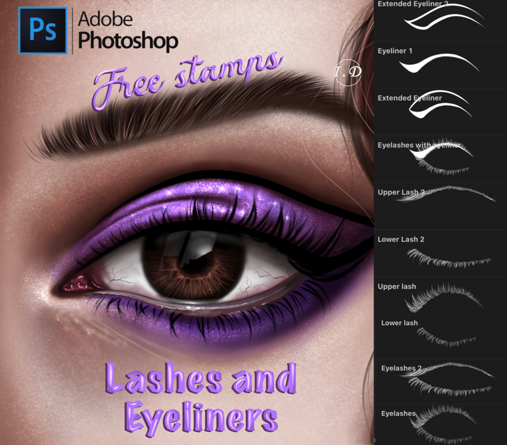10 FREE Stamps Lashes and eyeliners