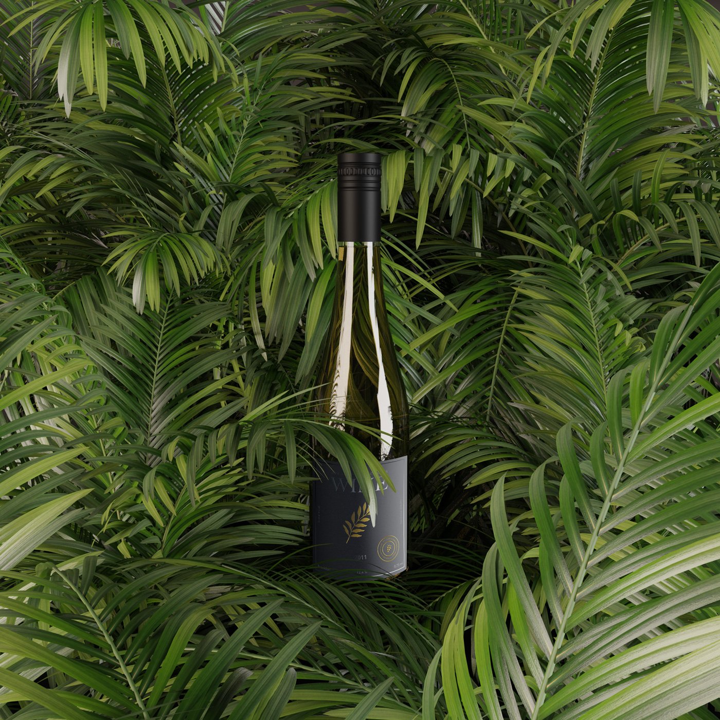 FREE: wine bottle mockups - 5 views