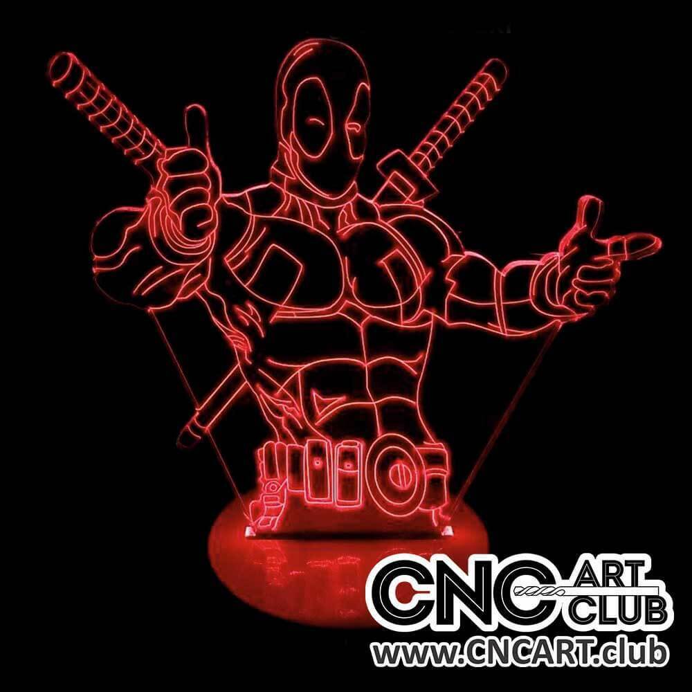 LED-1005 - Download Marvel Deadpool design for 3D LED lamp