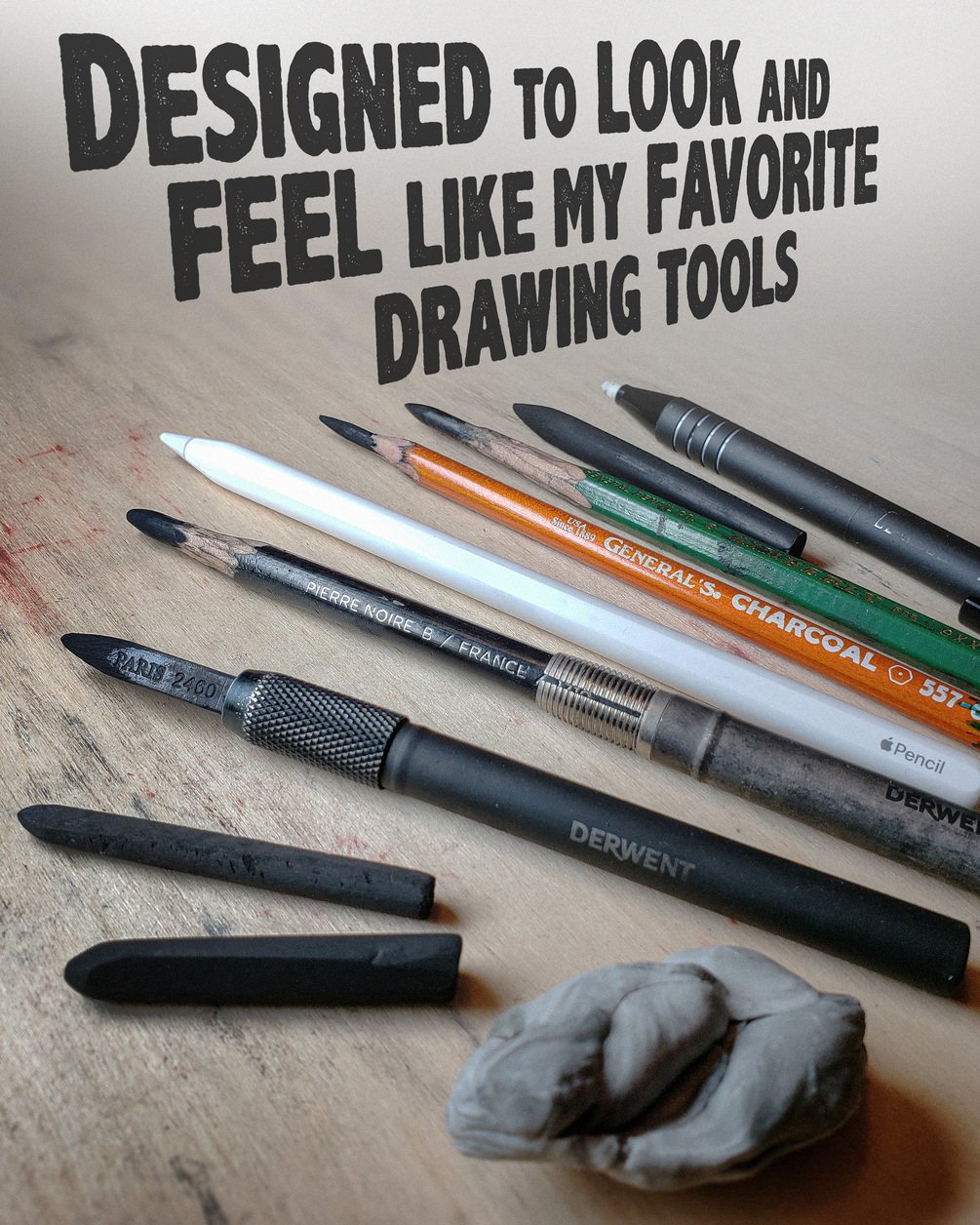 General Pencil Charcoal Drawing Essentials Tool Kit