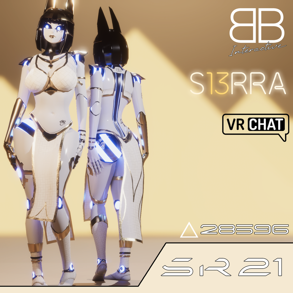 Original 3D Model] S13RRA SR22 Rockabilly Robot Girl VRChat Avatar