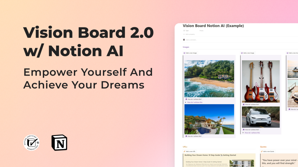 vision board  Notion Template