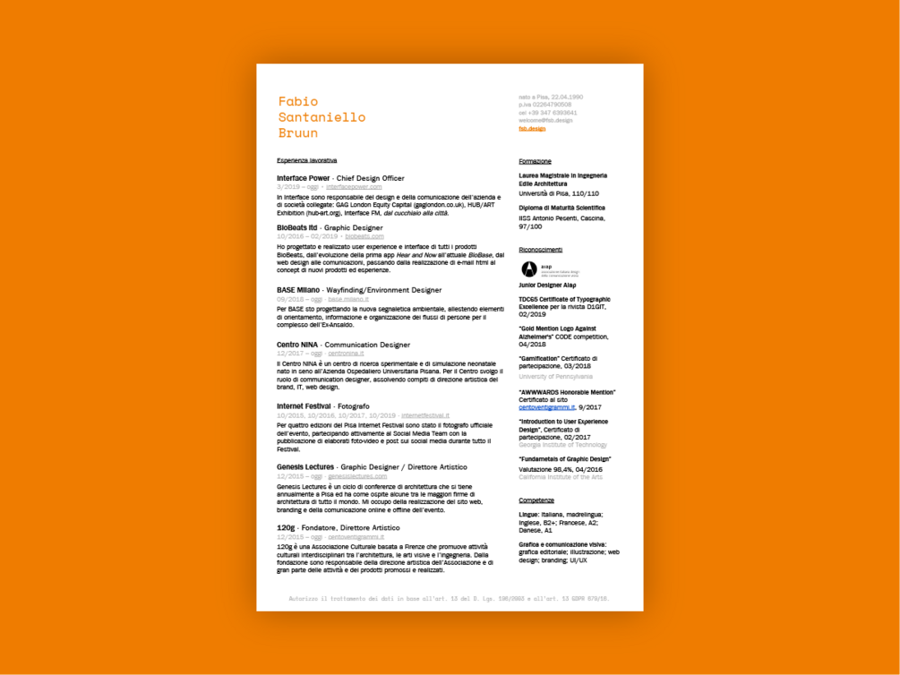 Minimal and Compact Google Docs Curriculum Vitae Template