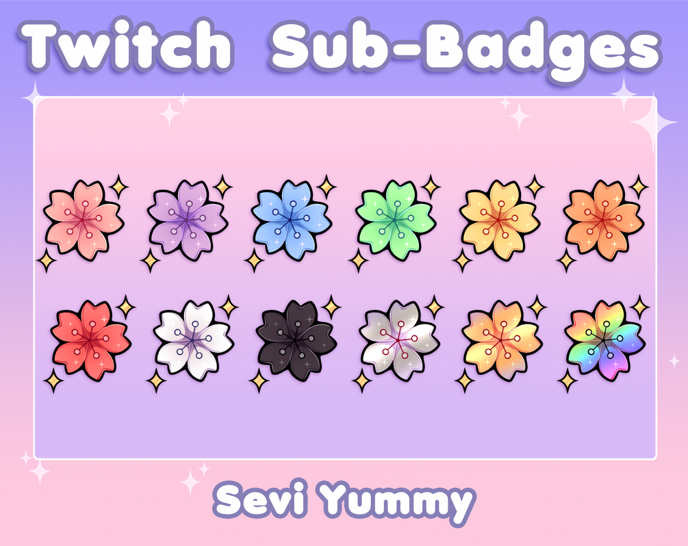 Twitch Flower Badges