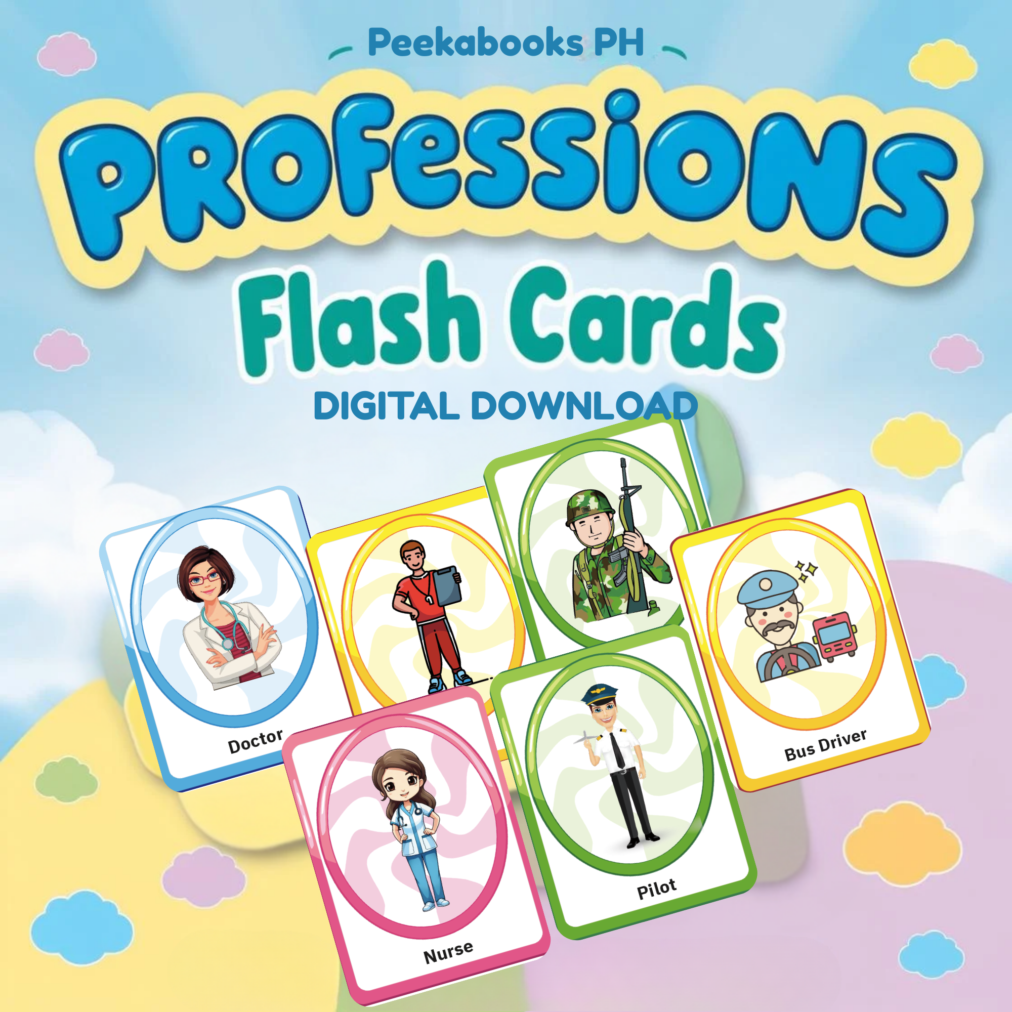store product block Explore Professions in Pictures – 60 Printable Community Helper Flashcards for Kids  poster