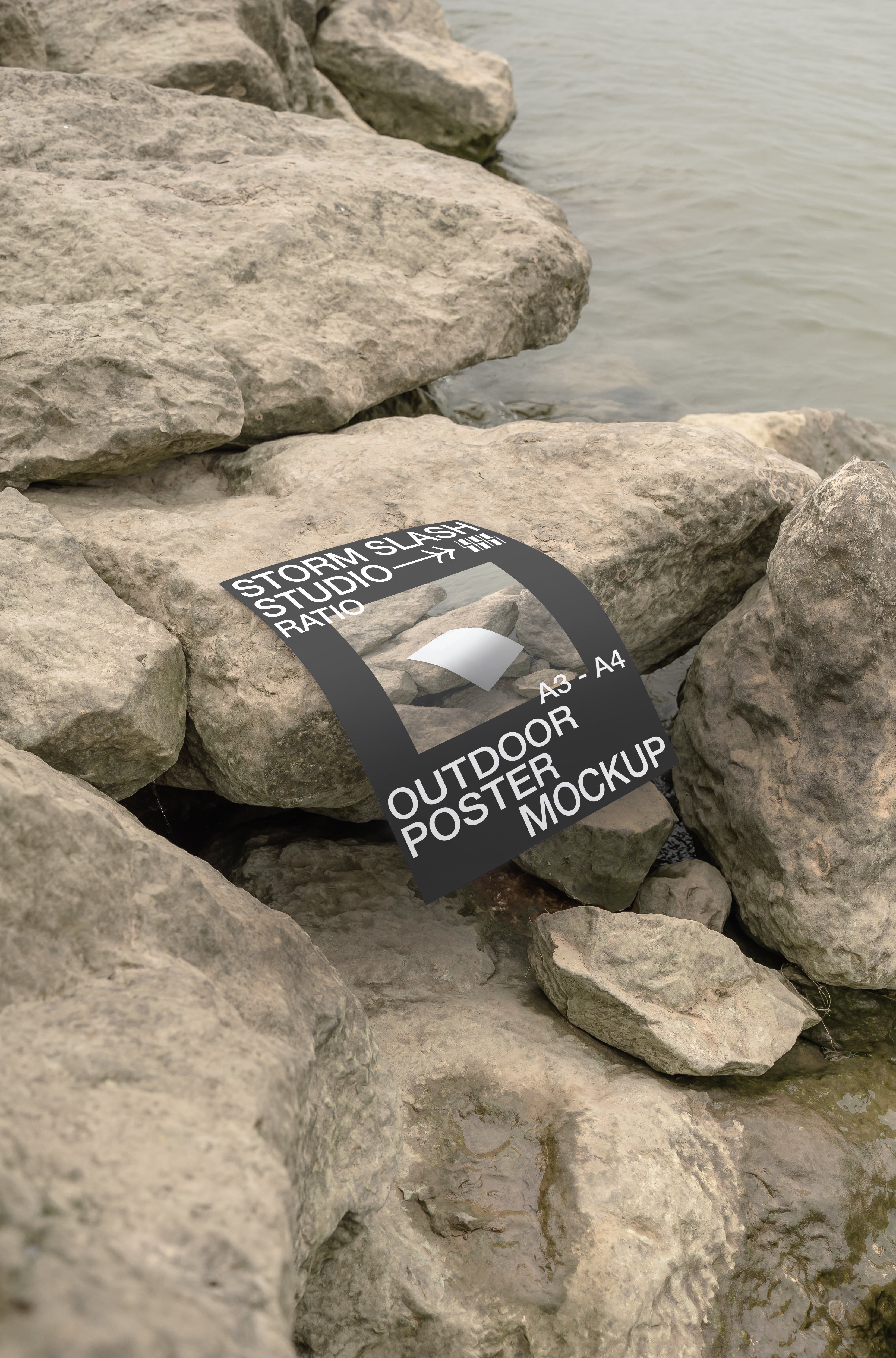 FREE - OUTDOOR POSTER MOCKUP - by Storm Slash Studio