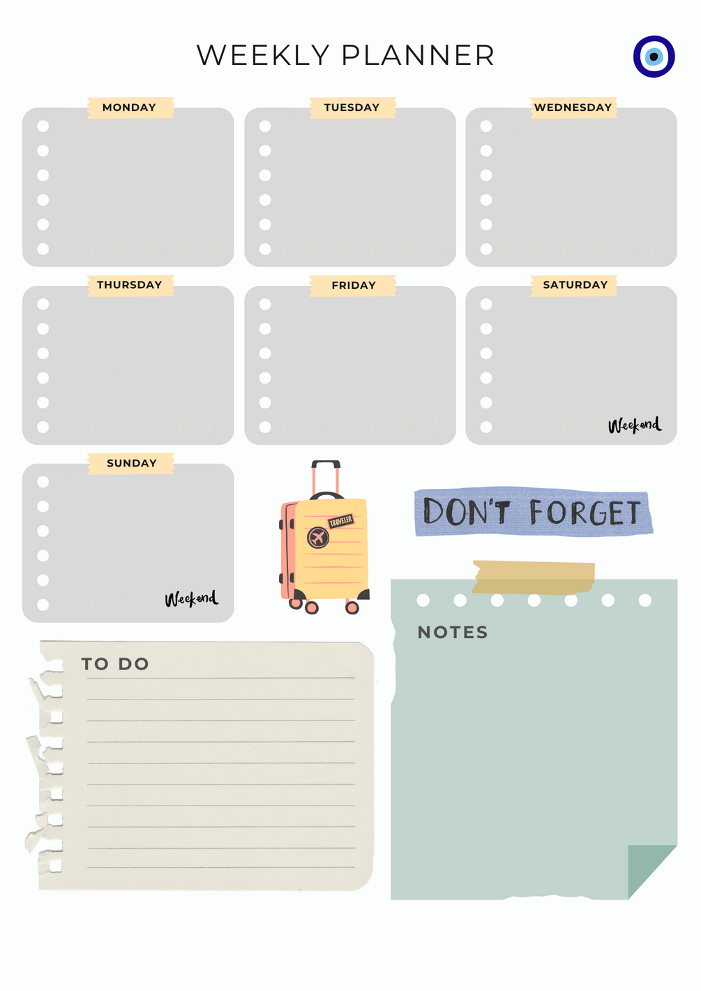 4 in 1 Planner Bundle(Monthly, Weekly, Daily, Expense Tracker) Canva ...