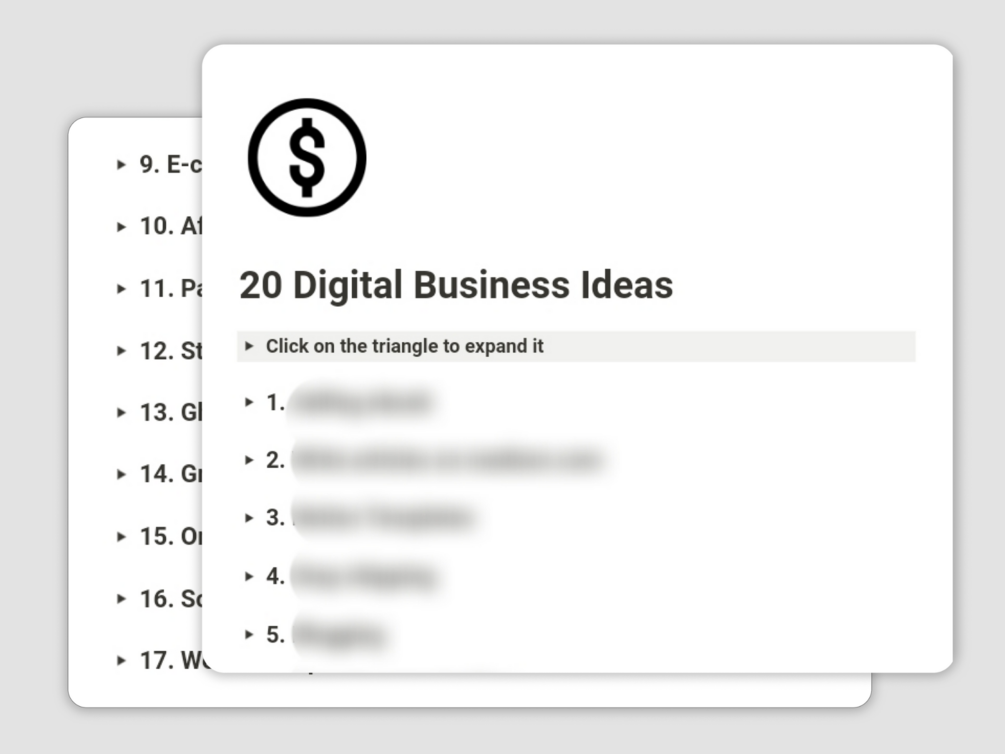 20 Digital Business ideas