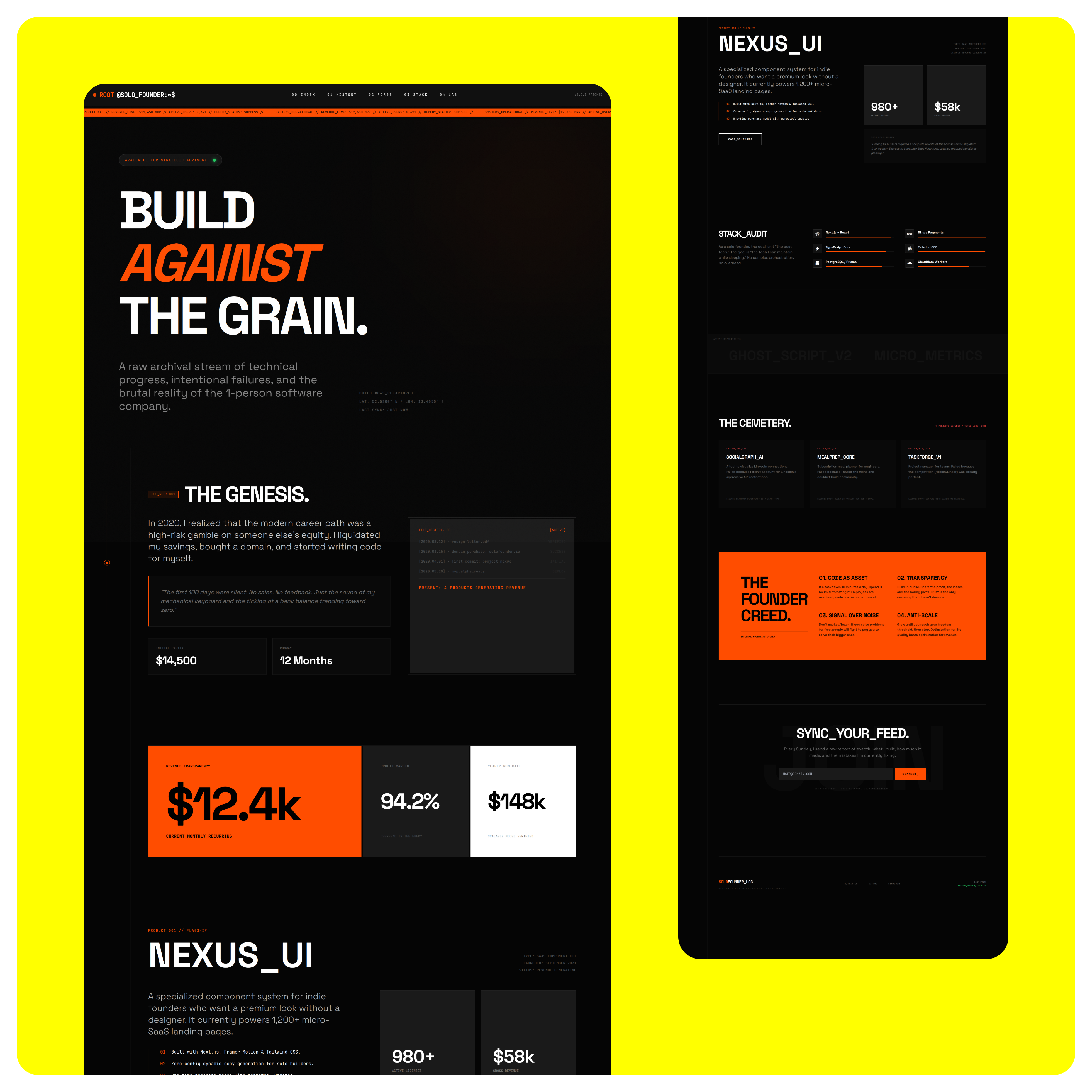 SoloFounder Journey & Timeline Section