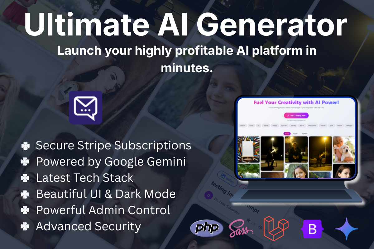 Screenshot 1 for Ultimate AI Generator - SaaS Platform