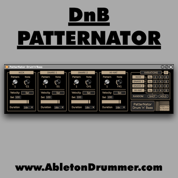 Drum'n'Bass Drum Loop Generator for Ableton Live - Max for Live device