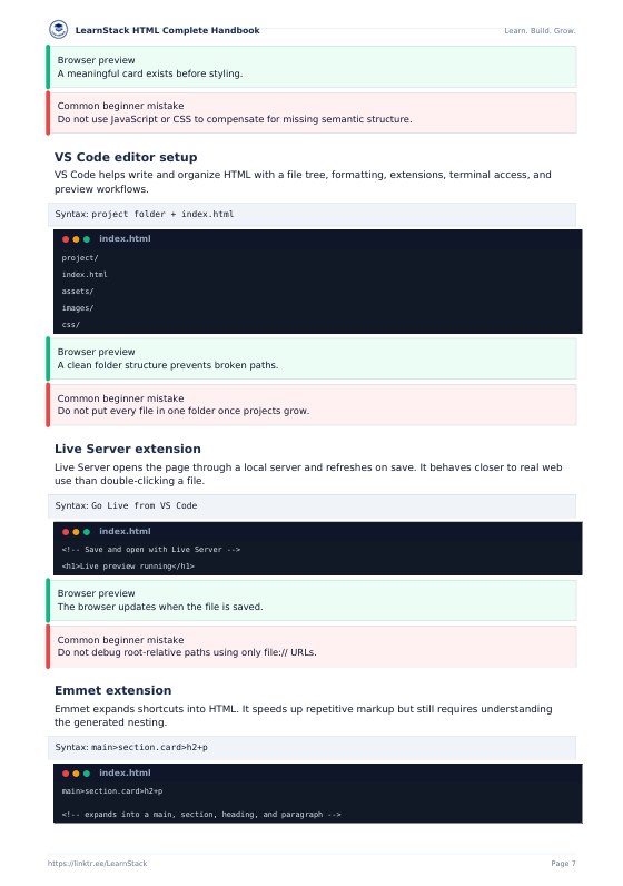HTML Complete Handbook 2026 — Beginner to Advanced Practical Web Reference preview image 15