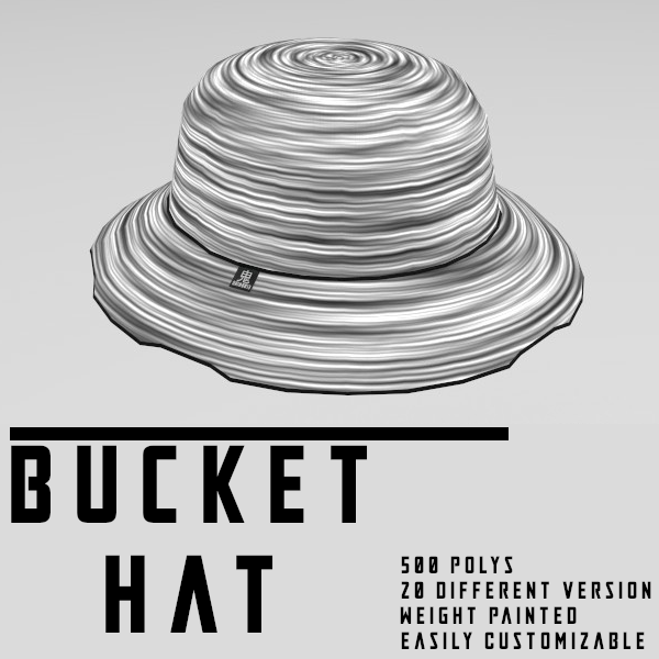 Low Poly Bucket Hat ( 20 Variations ) 