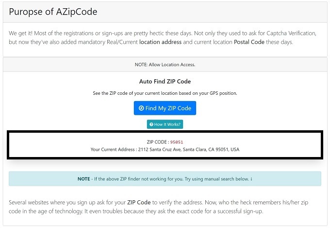 usa zip code lookup