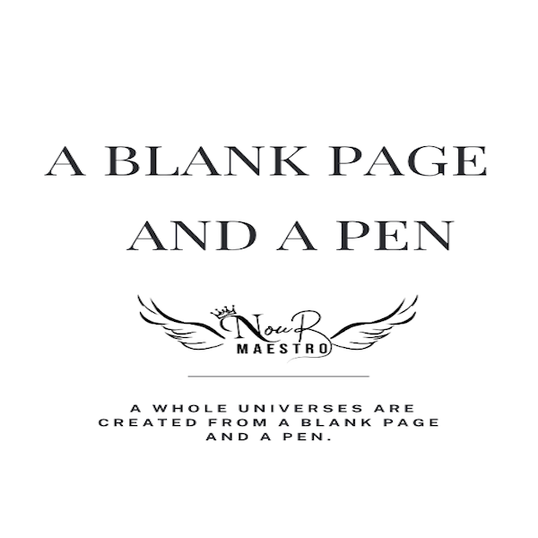 A Blank Page and a Pen - Book Cover by Nour Maestro