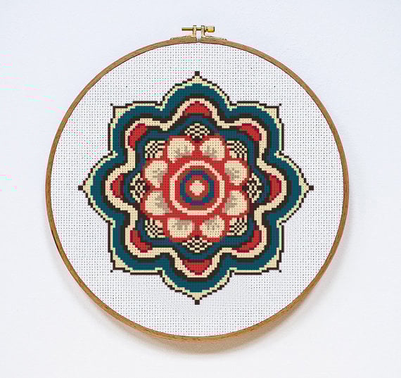 Mandala Cross Stitch Pattern PDF Download