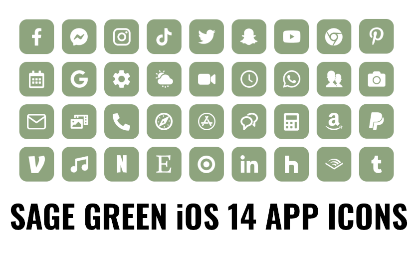 Sage Green Ios 14 App Icons