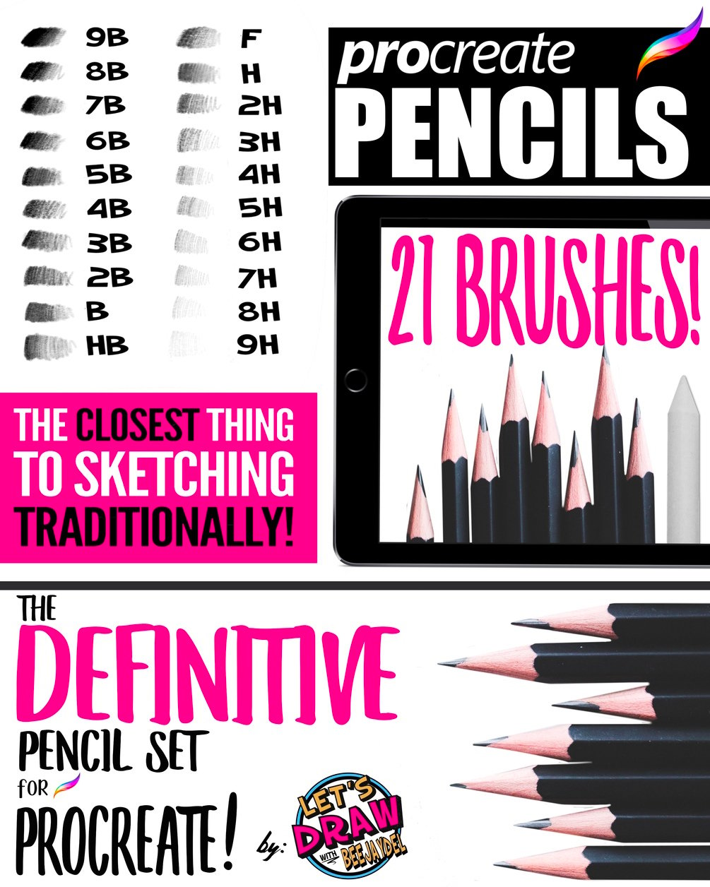 The Definitive Pencil Set for Procreate by BeeJayDeL by BeeJayDeL