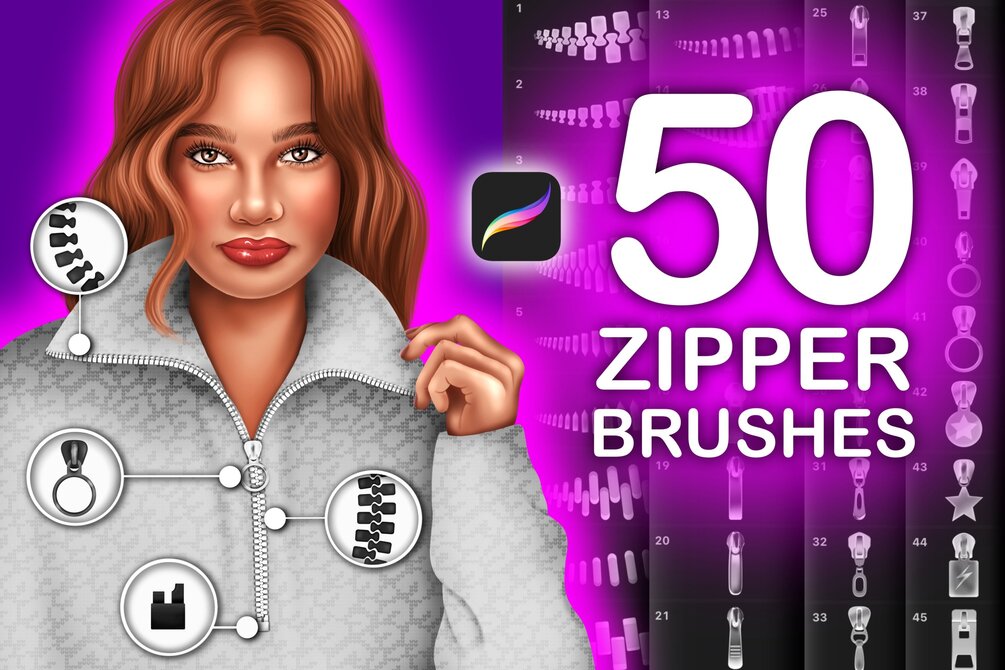 Procreate Zipper Brushes