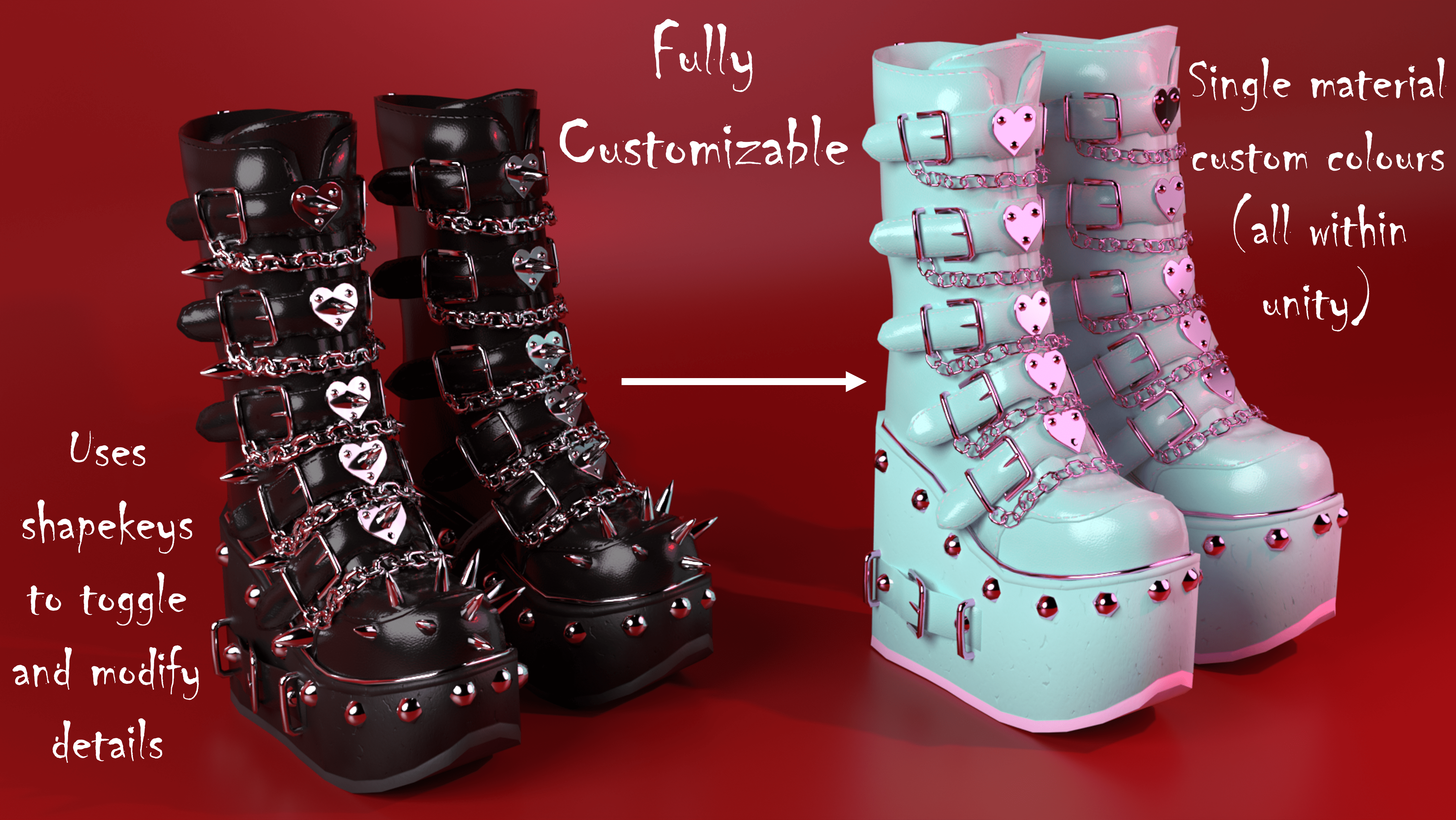 Custom shop goth boots