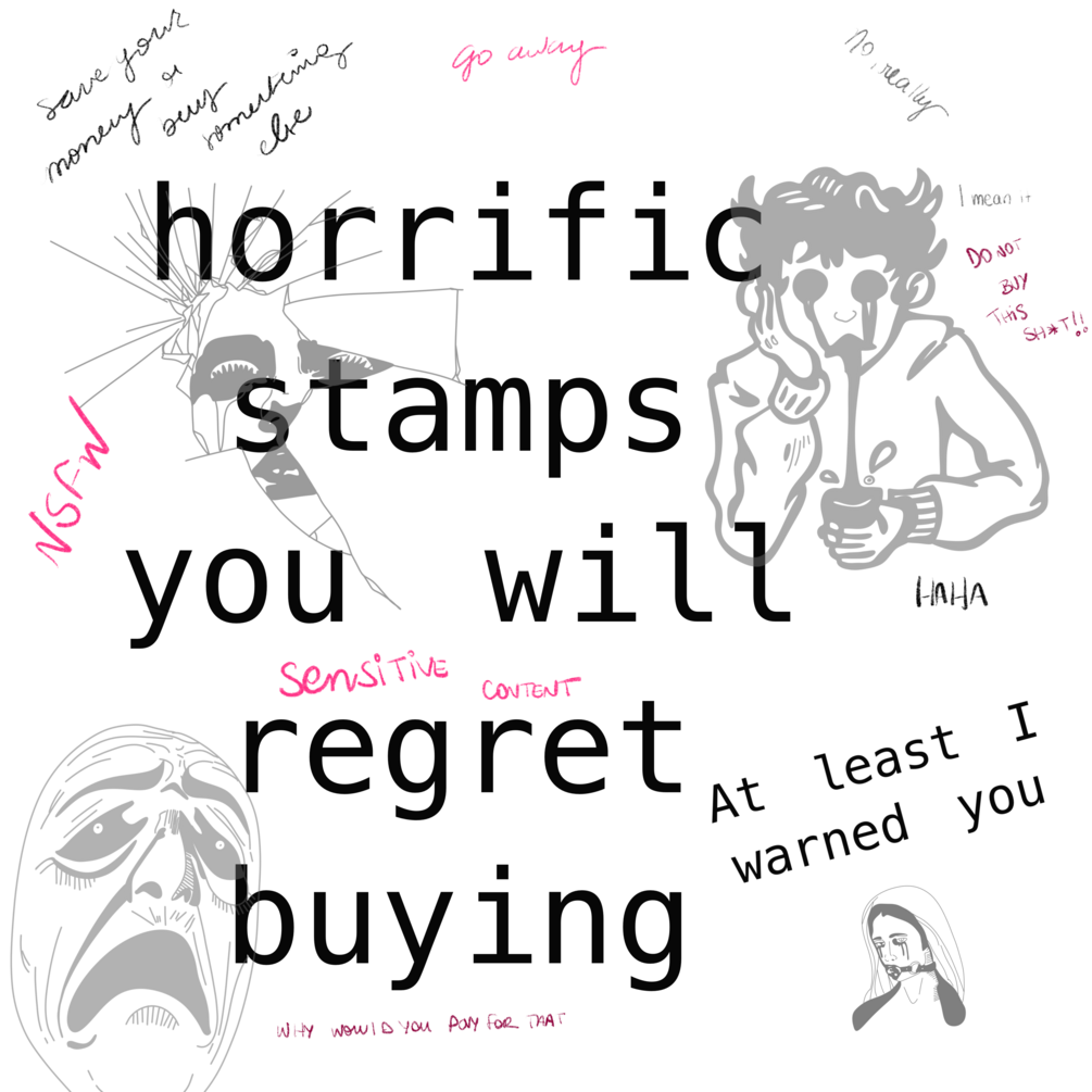 not-recommended-for-sensitive-people-horrific-procreate-stamps-collection