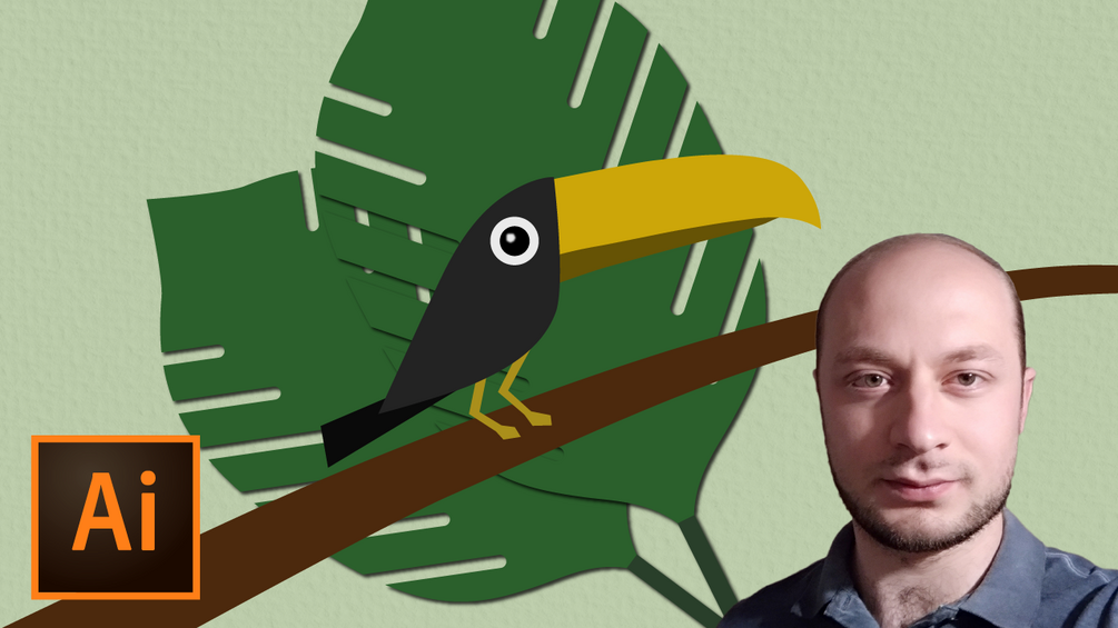Create Toucan in Illustrator from Sketch