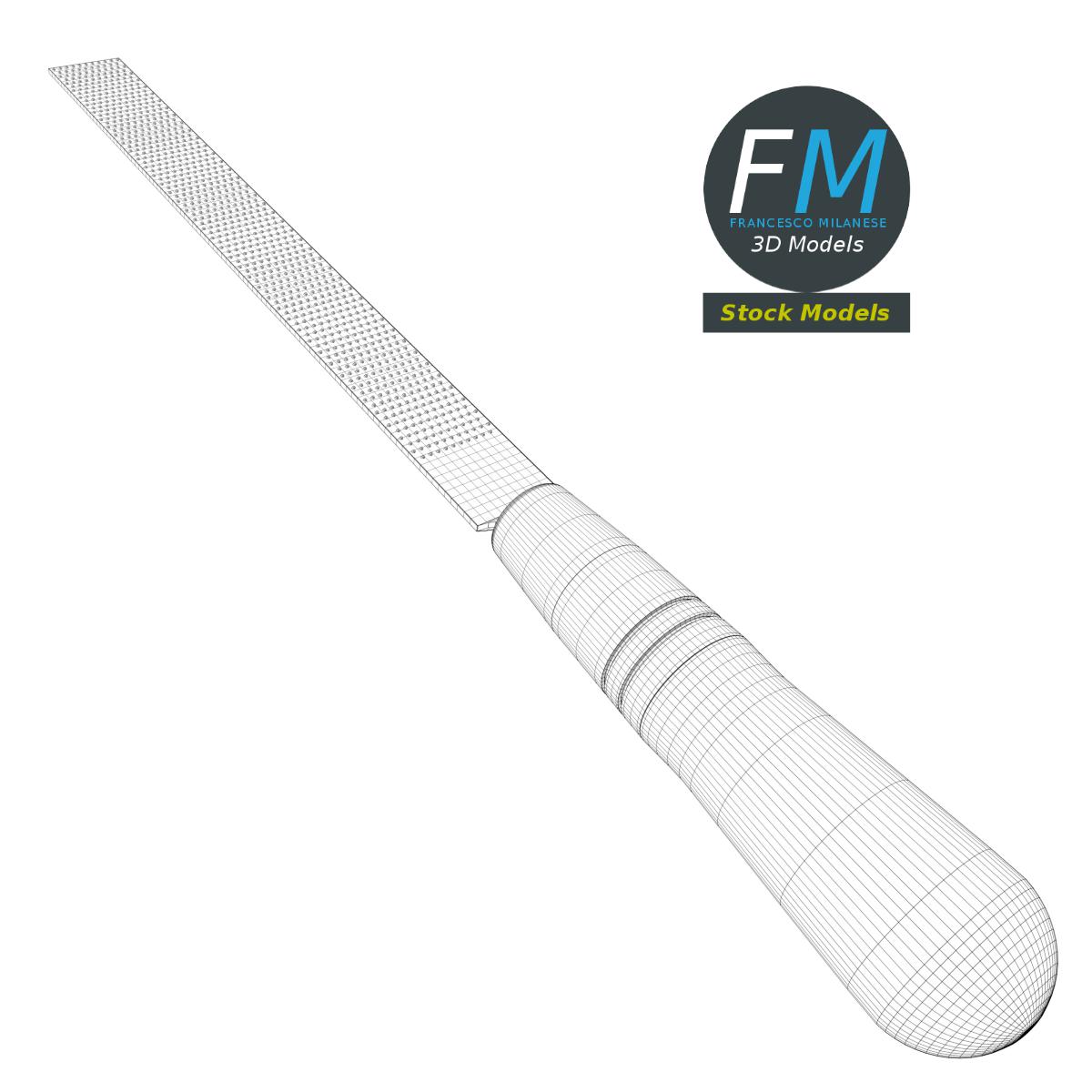 3D MODEL - Half round rasp