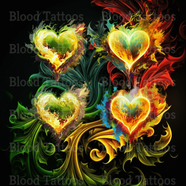 Nature's Grief Heart Tattoos
