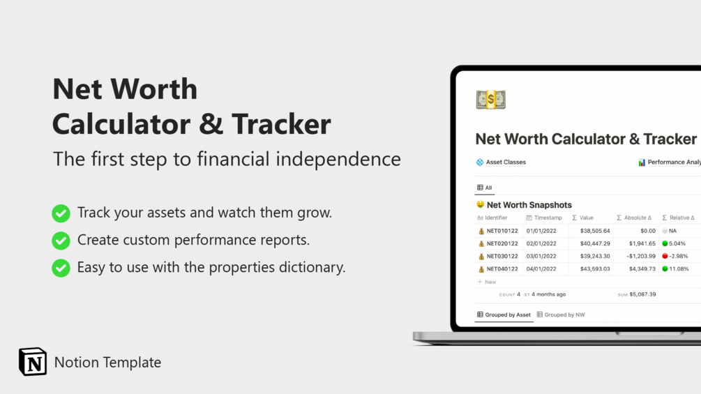 Net Worth Calculator & Tracker