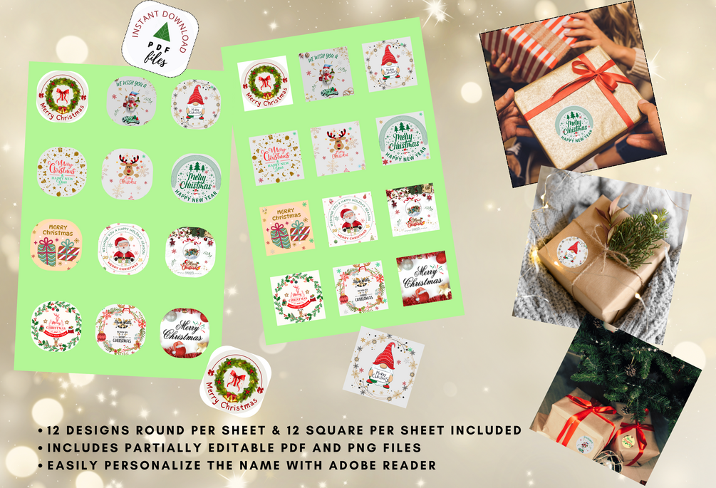 Label Christmas Gift Stickers Pdf