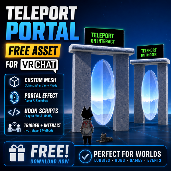 VRChat Custom Teleporters Interact + Trigger preview