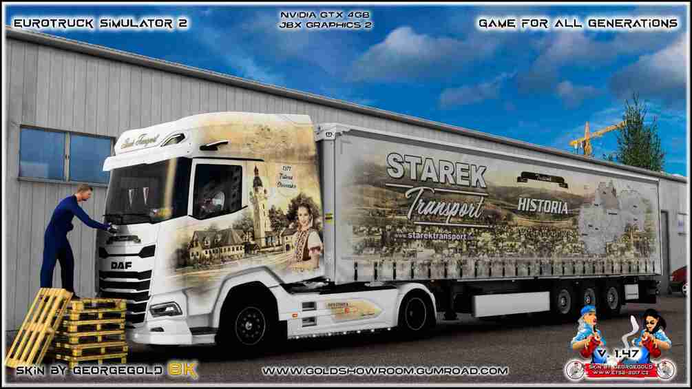 ETS 2 Skin Combo DAF XG+ Starek Transport Historia by GOLDSHOWROOM