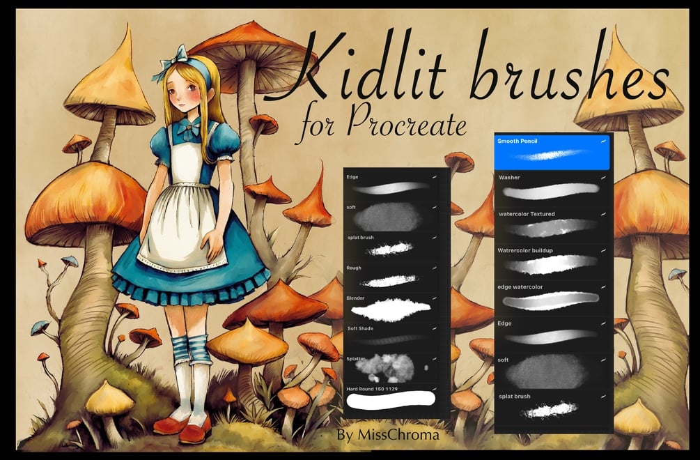 Kidlit brushes by MissChroma by Marina