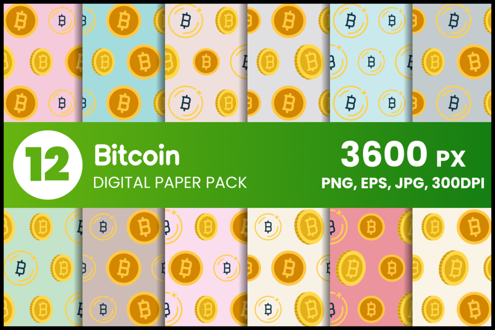 Bitcoin 12 Digital Paper Set