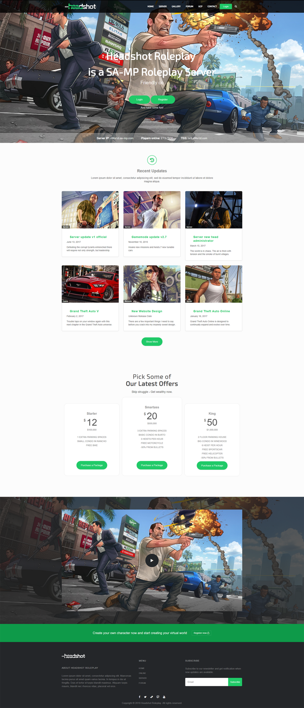 GTA RP website template