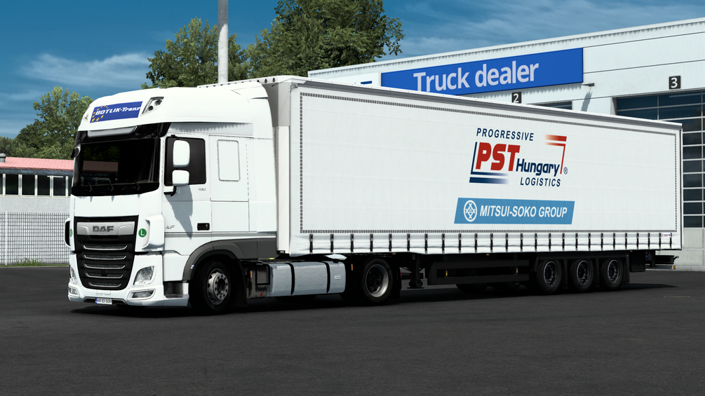 PST Hungary Logistics skin for Schmitz Cargobull S.CS Mega and BOTLIK Trans for Daf 106. ETS2 by ANGYALFOLDI