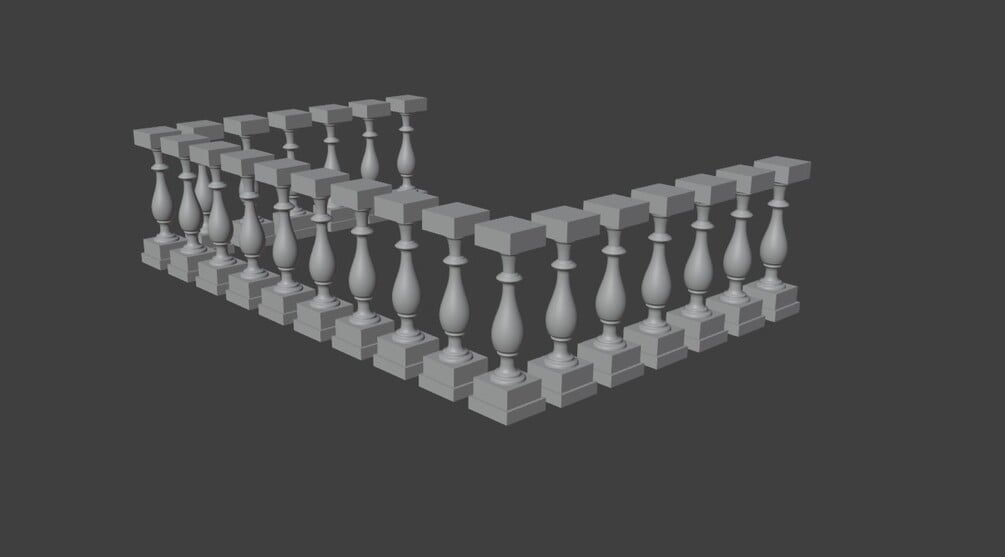 Corinthian Railing Blender Geometry Nodes