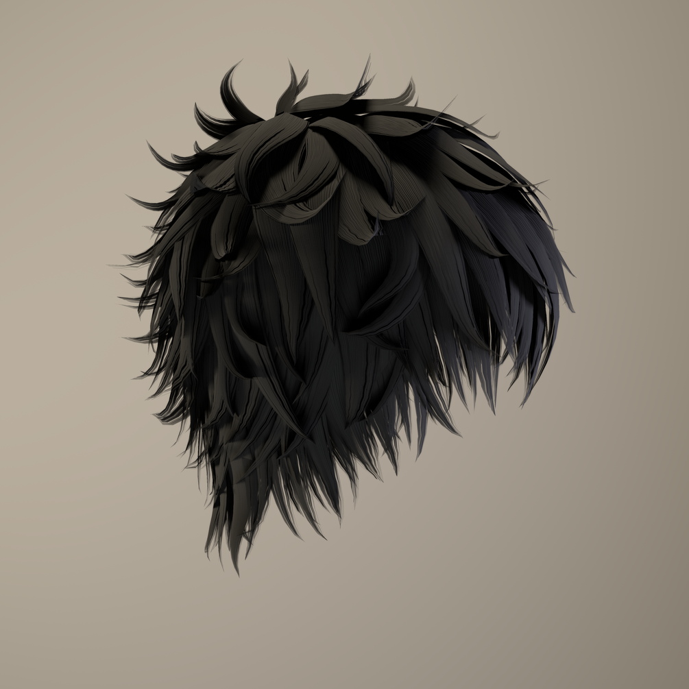 Stylish Messy Hair(Black) - Roblox